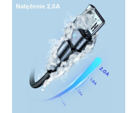 USAMS Kabel pleciony obrotowy U60 2A microUSB czarny - 1569082 - zdjęcie 9